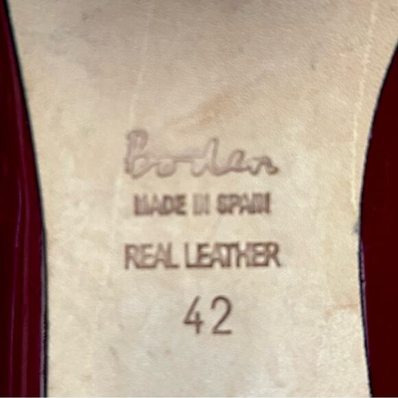 Boden Retro Oxblood Burgundy Patent Leather T Strap Heels, Mary Jane’s, Size 8.5 - Picture 14 of 16